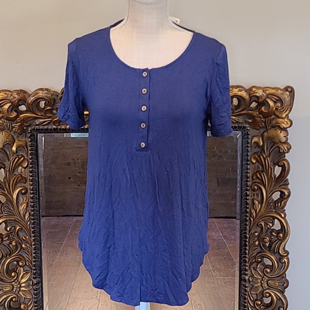 Shop Basic Blue Top Ladies Size S